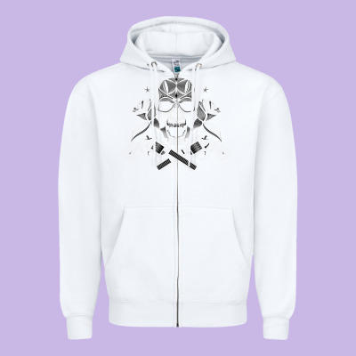 Guns & Roses 7 Zipper Hoodie Designed By Artisfamous