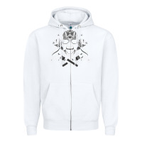 White guns & roses 7 Zipper Hoodie - artisFamous