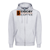 Heather Grey biggby coffee Zipper Hoodie - artisFamous