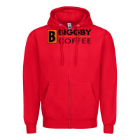 Red biggby coffee Zipper Hoodie - artisFamous