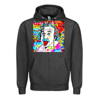 Charcoal Heather POP ART RETRO Zipper Hoodie - artisFamous