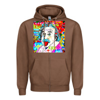 Chestnut POP ART RETRO Zipper Hoodie - artisFamous