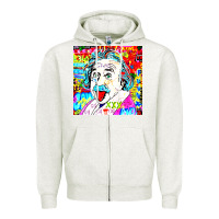 Oatmeal Heather POP ART RETRO Zipper Hoodie - artisFamous