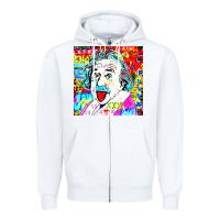 White POP ART RETRO Zipper Hoodie - artisFamous