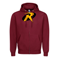 Burgundy Robin Zipper Hoodie - artisFamous