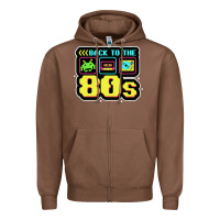 Chestnut BACK TO THE 80S Zipper Hoodie - artisFamous