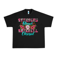 Black stressed blessed & baseball obsessed Urban Heavy Tee - BundleAndBundleShop
