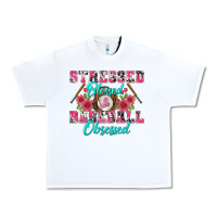 White stressed blessed & baseball obsessed Urban Heavy Tee - BundleAndBundleShop