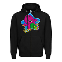 Black barney 5 Zipper Hoodie - artisFamous