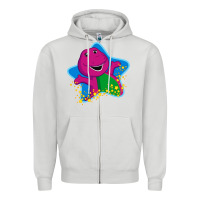Dove Grey barney 5 Zipper Hoodie - artisFamous