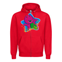 Red barney 5 Zipper Hoodie - artisFamous