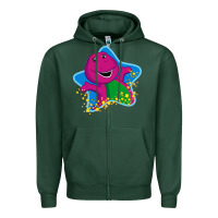 Sports Green barney 5 Zipper Hoodie - artisFamous