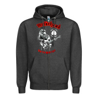 Charcoal Heather lemmy vocal Zipper Hoodie - artisFamous