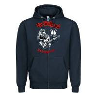 Navy lemmy vocal Zipper Hoodie - artisFamous