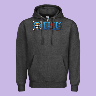 One Piece Zipper Hoodie Designed By Artisfamous