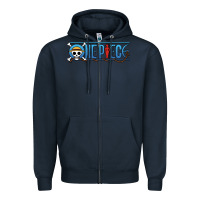 Navy One piece Zipper Hoodie - artisFamous
