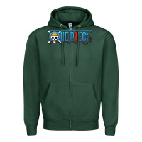 Sports Green One piece Zipper Hoodie - artisFamous