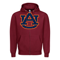Burgundy auburn tigers Zipper Hoodie - artisFamous
