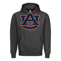 Charcoal Heather auburn tigers Zipper Hoodie - artisFamous