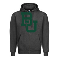 Charcoal Heather baylor athletics Zipper Hoodie - artisFamous