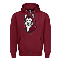 Burgundy bloomsburg huskies Zipper Hoodie - artisFamous