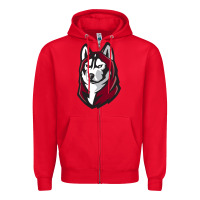 Red bloomsburg huskies Zipper Hoodie - artisFamous