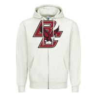Oatmeal Heather boston college eagles Zipper Hoodie - artisFamous