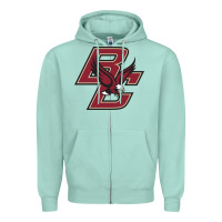 Seafoam boston college eagles Zipper Hoodie - artisFamous