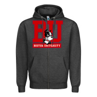 Charcoal Heather boston university terriers Zipper Hoodie - artisFamous
