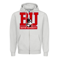 Dove Grey boston university terriers Zipper Hoodie - artisFamous