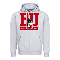 Heather Grey boston university terriers Zipper Hoodie - artisFamous
