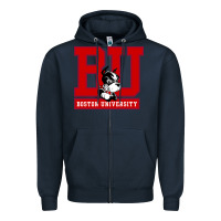 Navy boston university terriers Zipper Hoodie - artisFamous