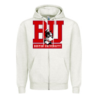 Oatmeal Heather boston university terriers Zipper Hoodie - artisFamous