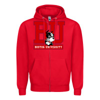 Red boston university terriers Zipper Hoodie - artisFamous