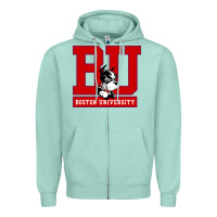 Seafoam boston university terriers Zipper Hoodie - artisFamous