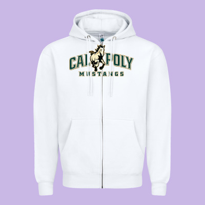 Cal Poly Mustangs Zipper Hoodie Designed By Artisfamous