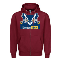 Burgundy Oregon Tech Gift Zipper Hoodie - artisFamous