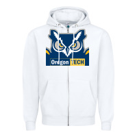 White Oregon Tech Gift Zipper Hoodie - artisFamous