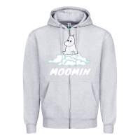 Heather Grey Moomin Zipper Hoodie - artisFamous