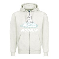 Oatmeal Heather Moomin Zipper Hoodie - artisFamous