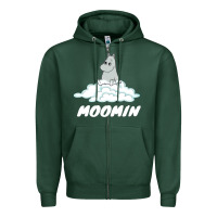 Sports Green Moomin Zipper Hoodie - artisFamous