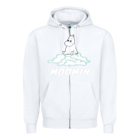 White Moomin Zipper Hoodie - artisFamous