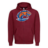 Burgundy clayton state loch orange Zipper Hoodie - artisFamous