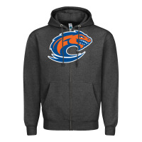 Charcoal Heather clayton state loch orange Zipper Hoodie - artisFamous