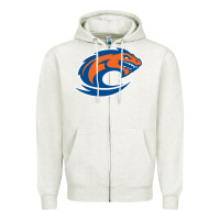 Oatmeal Heather clayton state loch orange Zipper Hoodie - artisFamous