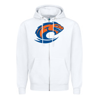 White clayton state loch orange Zipper Hoodie - artisFamous