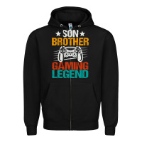 Black gaming gifts for teenage boys 8 12 year old christmas gamer Zipper Hoodie - artisFamous