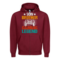 Burgundy gaming gifts for teenage boys 8 12 year old christmas gamer Zipper Hoodie - artisFamous