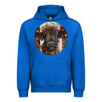 Cobalt Western Christmas Calf Urban Hoodie - RanaPortraitStore