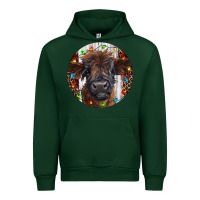 Forest Green Western Christmas Calf Urban Hoodie - RanaPortraitStore